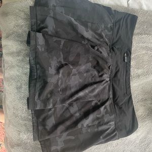 Black camo LULU LEMOM tennis skirt